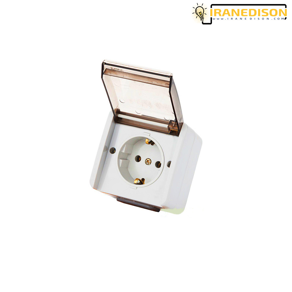 پریز بارانی روکار ارت دار پارت مدل آذین