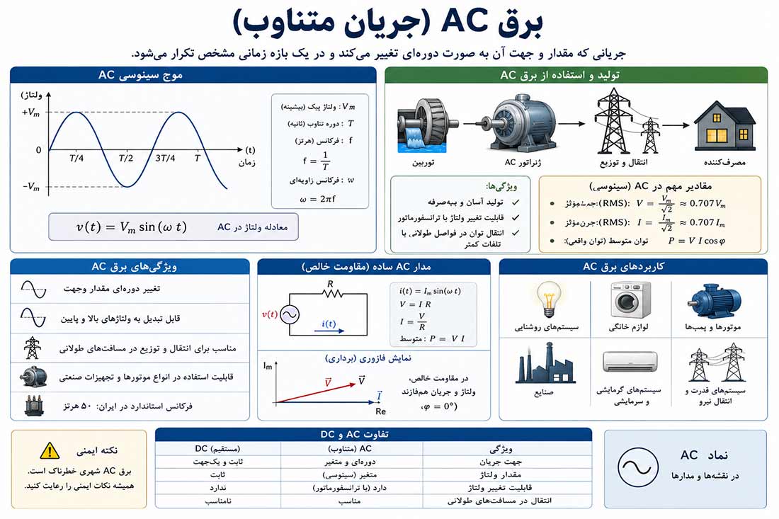 چرا برق شهر ac است